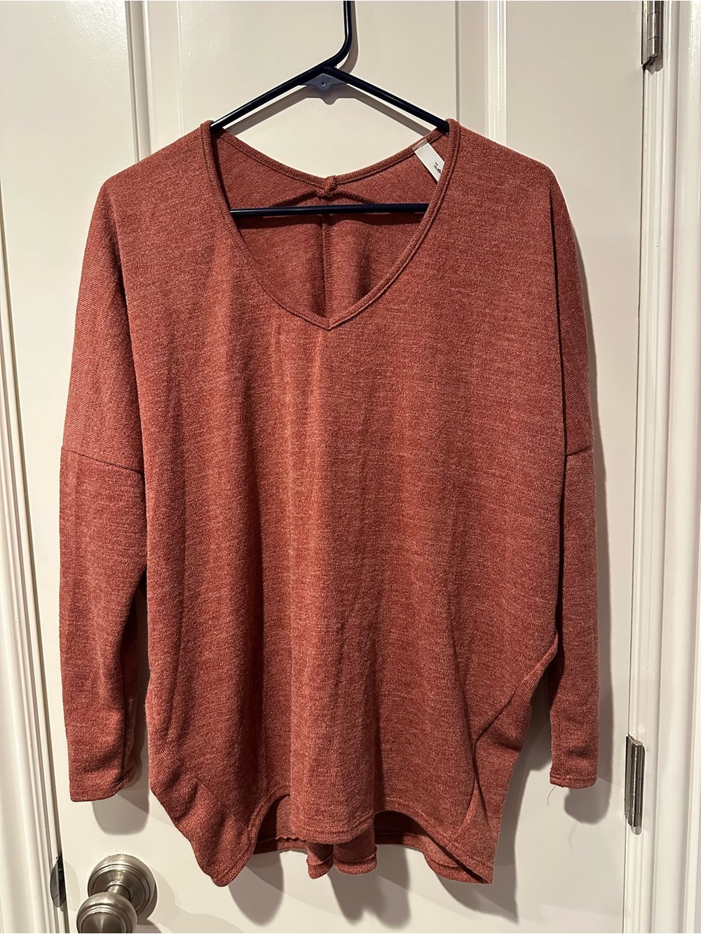 Twenty Ten V-Neck Long Sleeve Top - Rust
